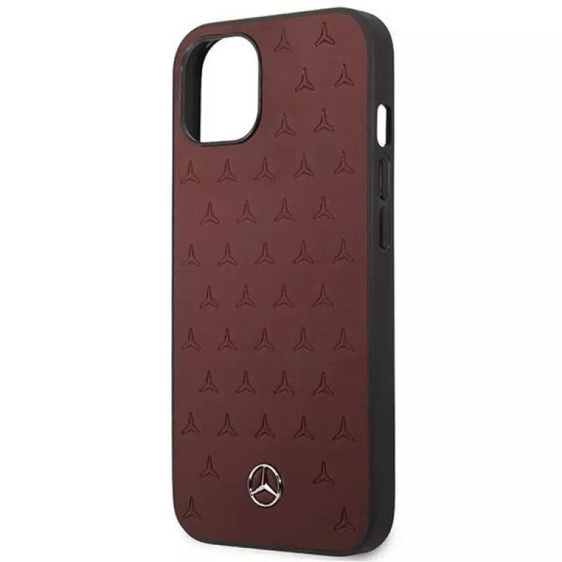 Mercedes MEHCP13SPSQRE iPhone 13 mini 5,4 Red/red hardcase Leather Stars Pattern