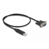 DeLOCK USB 2.0 to serial RS-232 adapter 50 cm FTDI Black
