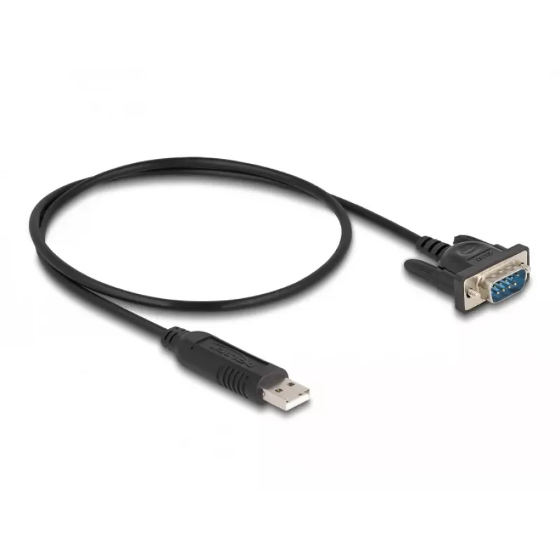 DeLOCK USB 2.0 to serial RS-232 adapter 50 cm FTDI Black