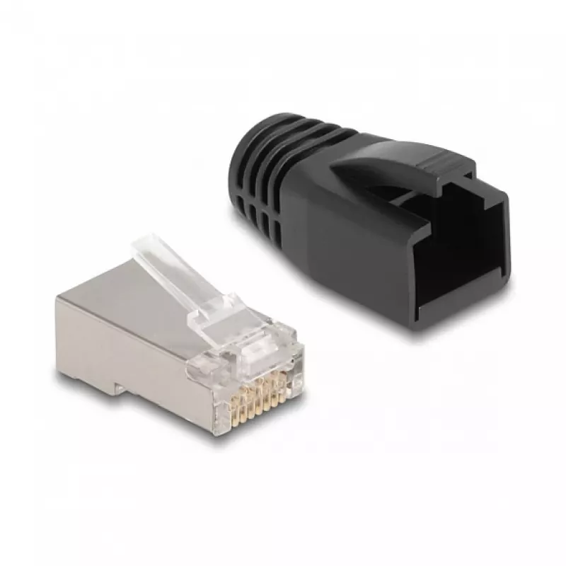 DeLOCK RJ50 Modular Plug Cat.5e 25 pcs Set Male Black Silver