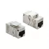 Patch panel keystone module DELOCK RJ45 Cat.6A with screw protection cap, blue