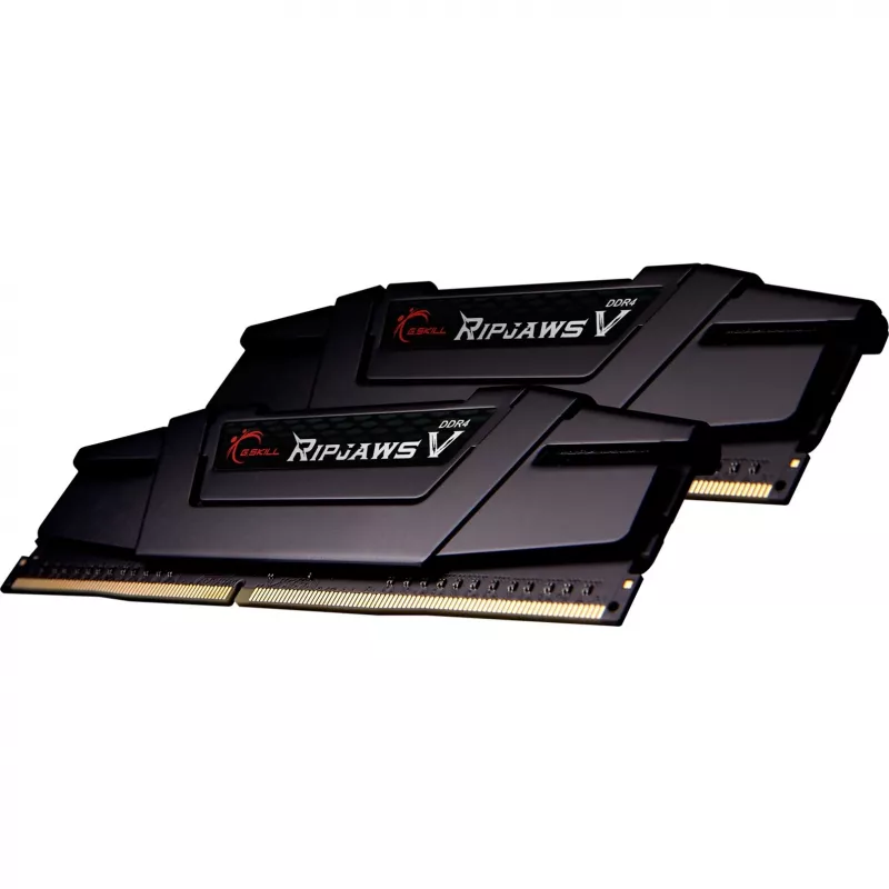 DIMM 16 GB DDR4-3600 (2x 8 GB) Dual-Kit, Arbeitsspeicher schwarz, F4-3600C18D-16GVK, Ripjaws V, INTEL XMP