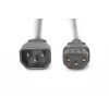 Power Cord extension Type IEC C14/IEC C13 M/F black 1,8m