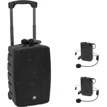 Wireless Microphone Set Omnitronic WAMS-12BT2 — 2x Bodypack Transmitters, 2x Headset Microphones