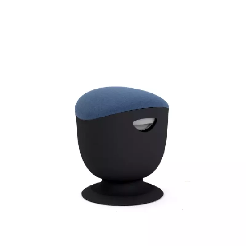 Up Up Seul ergonomic balance stool Black, D47 Blue fabric