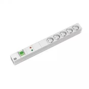 Power strip Bachmann 333.840 19 inch 1U — 5 × UTE sockets, 1 × switch