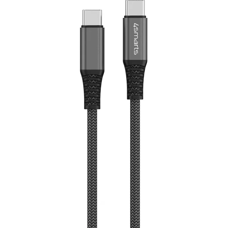 4smarts PremiumCord - USB Cable - USB-C (M) to USB-C (M) - USB 2.0 - 20 V - 5 A - 1.5 m - USB-Power Supply (100 W) - Black
