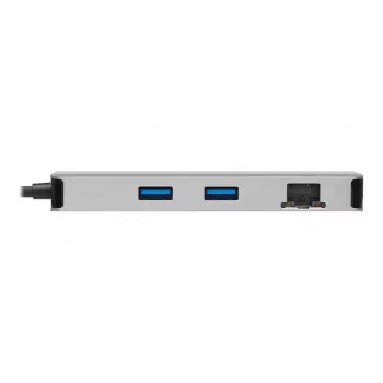 Eaton Tripp Lite USB-C Dock, Dual Display - 4K 60 Hz HDMI, USB 3,2 Gen 1, USB-A Hub, GbE, Memory Card, 100W PD Charging, Gray - docking station - USB-C - 2 x HDMI - 1GbE (U442-DOCK