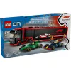 LEGO CITY 60445 F1 - Truck with RB20 & AMR24 F1 Cars