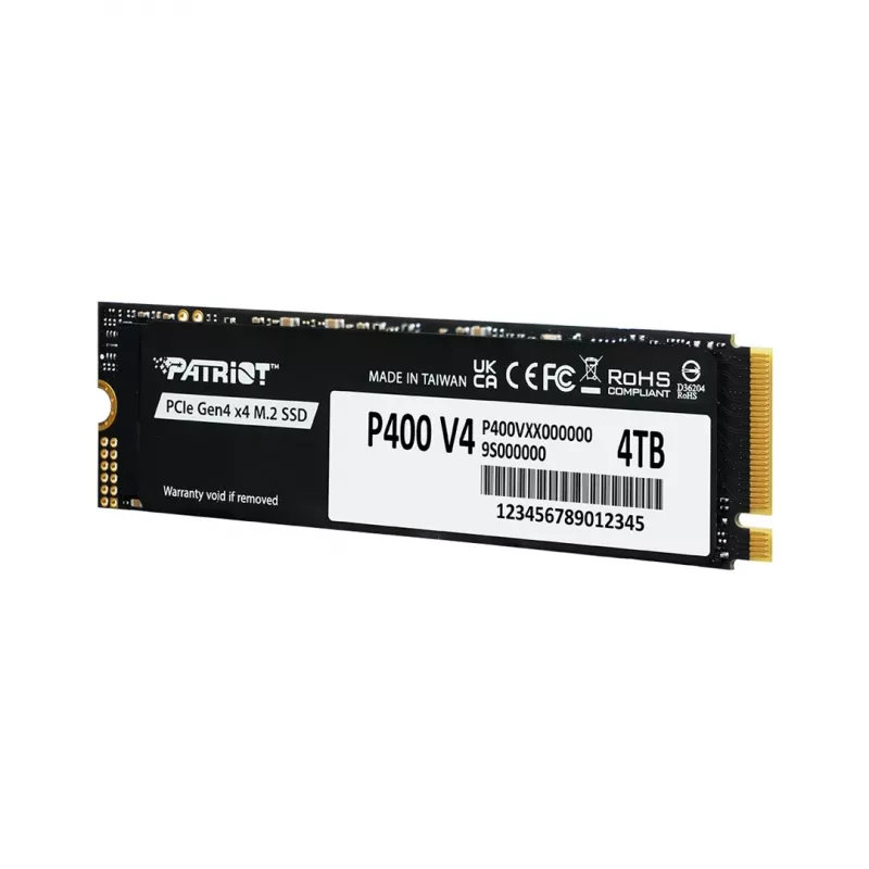 Solid State Drive PATRIOT P400 V4 4 TB M.2 NVMe (4000 GB, M.2, Black)
