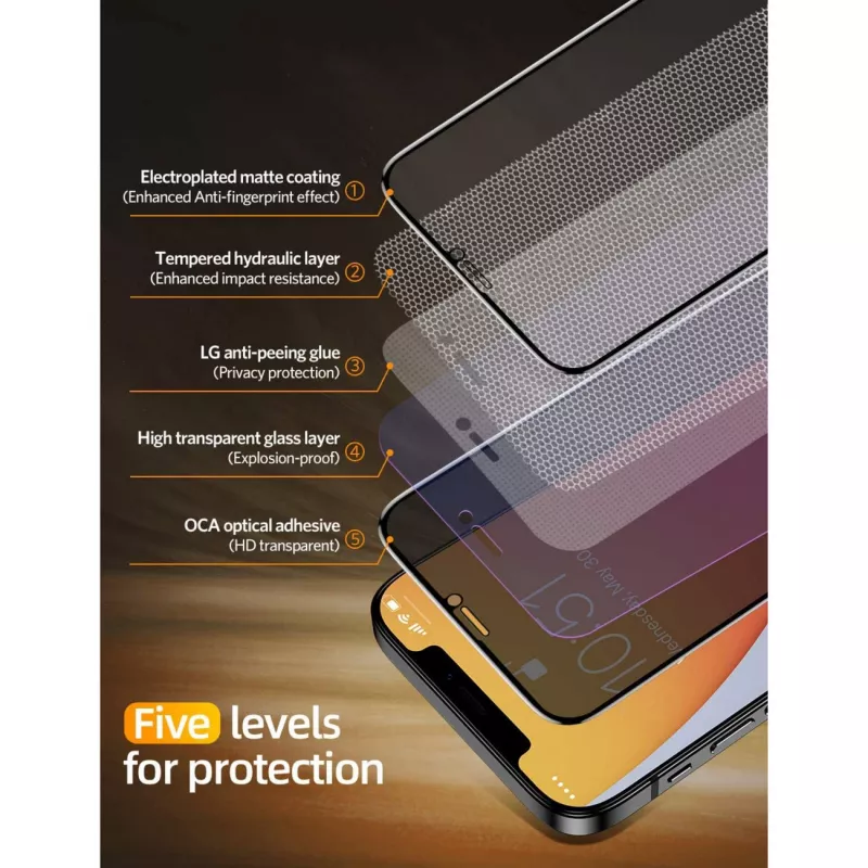 NEVOGLASS 3D PRIVACY, Protective Film transparent, iPhone 17 Air