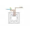 One-gang touch switch Spring model 0 glass black finish