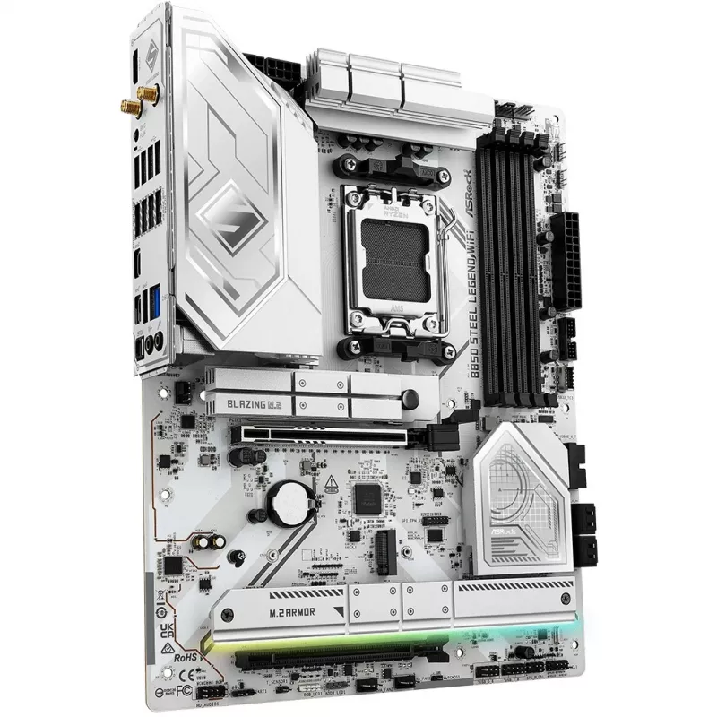Motherboard ASROCK B850 Steel Legend WiFi ATX — AMD B850, Socket AM5, DDR5, 4x DIMM, 4x M.2, Wi‑Fi 7, 2.5Gb LAN