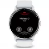 Smartwatch GARMIN Venu 3 — 1.4 inch AMOLED, 45 mm case, GPS, Wi‑Fi, 8 GB, Silver/White, silicone band
