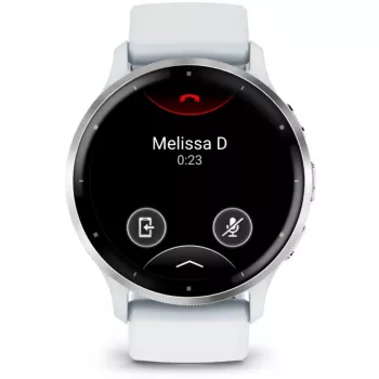 Smartwatch GARMIN Venu 3 — 1.4 inch AMOLED, 45 mm case, GPS, Wi‑Fi, 8 GB, Silver/White, silicone band