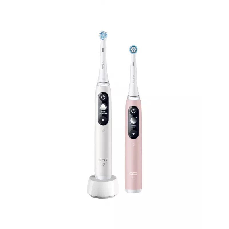 Braun Oral-B iO Series 6 Duo Electric Toothbrush 2-Pack White/Pink