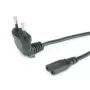 ROLINE - Stromkabel (250 VAC, 2.5 A) - Eurostecker (M) bis IEC 320 EN 60320 C7 (W) - 1.8 m - geformt, 90-Grad-Anschluss - Schwarz (19.07.2093)