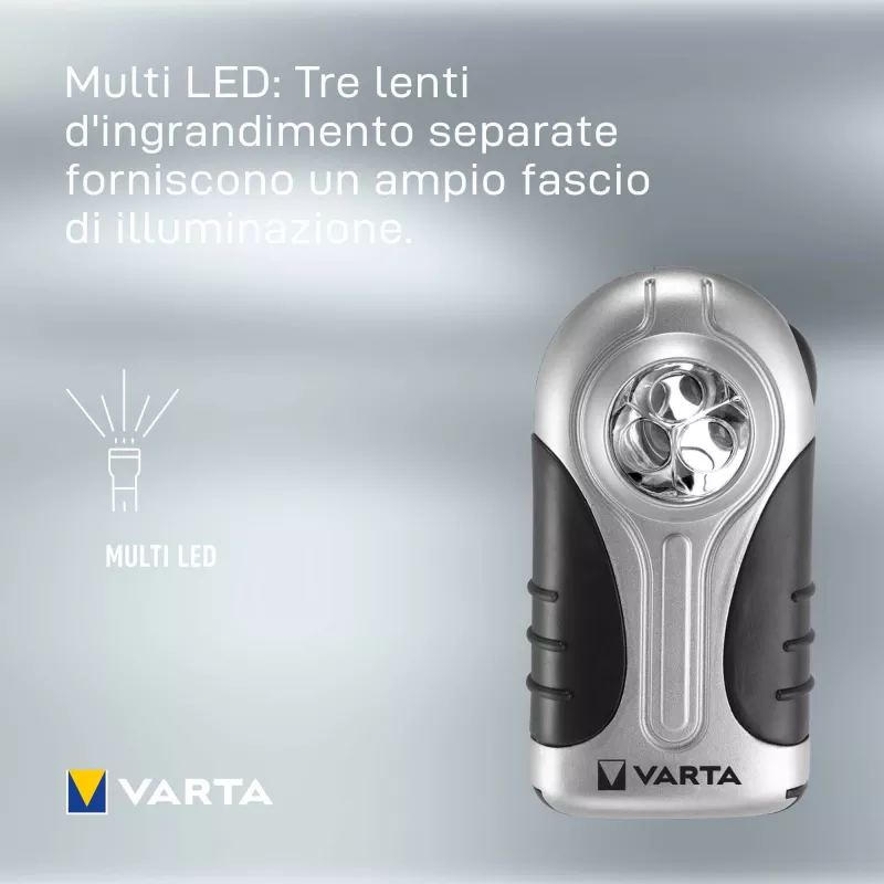 Hand flashlight Varta 16647 Black Silver
