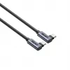 USB‑C cable Unitek C14147ABK01 90°–90° PD 100W 0.5 m, angled-to-angled, black