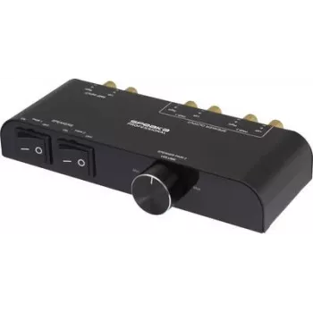 SpeaKa Professional 2 Port Speaker-switch integrated Volume Control Black (SP-6518220)