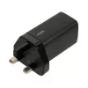 iBOX C-65 Black, GaN 65W universal charger UK plug