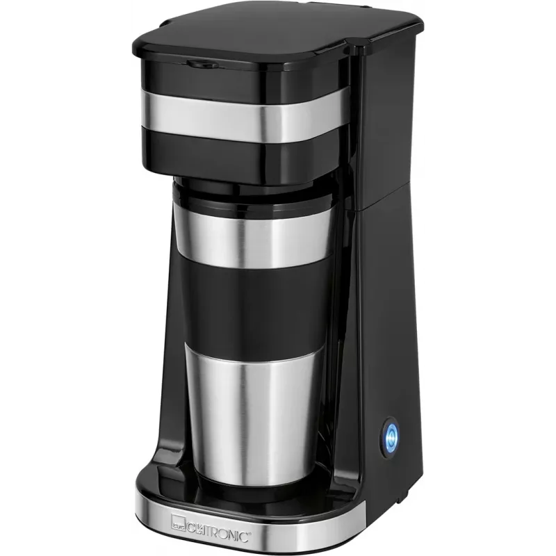 Drip coffee maker CLATRONIC KA 3733 — 0.4 L water tank, 1-cup stainless steel countertop machine