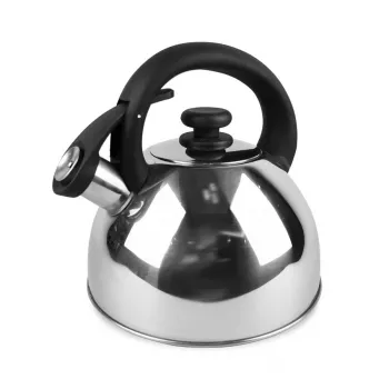 Kettle Maestro MR1302 stainless steel 2.5 L, induction-ready, hinged whistle, black handle