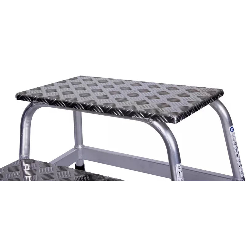 Step stool Krause 805027, aluminium 2 steps, max load 150 kg, 680 mm length, 41 cm height