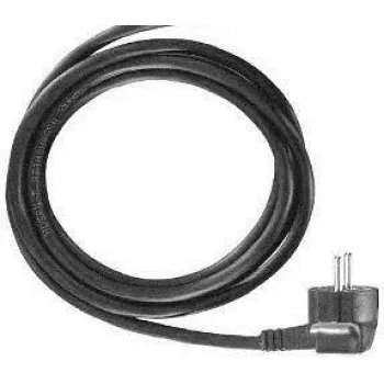 Bachmann H05VV-F 3G - Power Cable - Type F (M) right-angled to without plug - AC 250 V - 16 A - 5,0m - Moulded - Black - Germany (304.176)