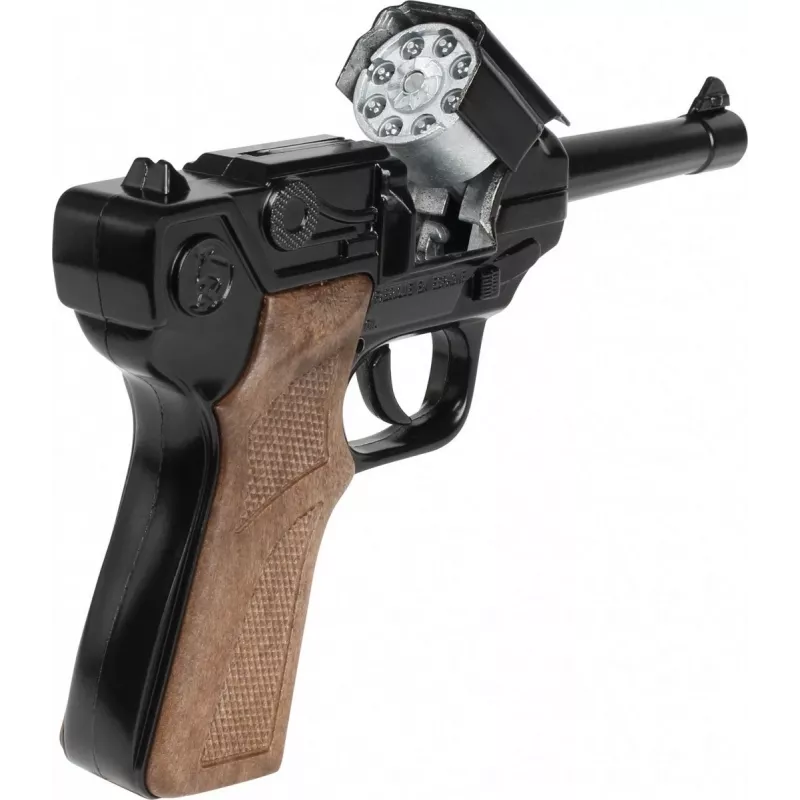 Metal toy police revolver Gonher 8-shot, metal construction, model 258441