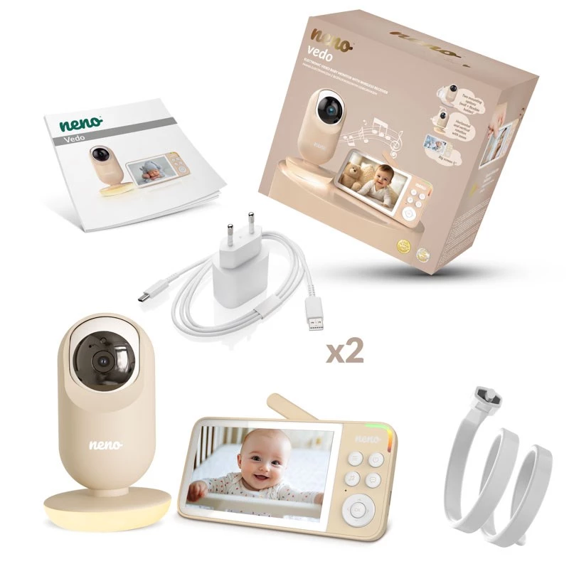 Vedo Cream Electronic Baby Nanny With Wireless Receiver