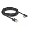 DeLOCK USB 2.0 Cable Type-A male to USB Type-C male angled 3 m black