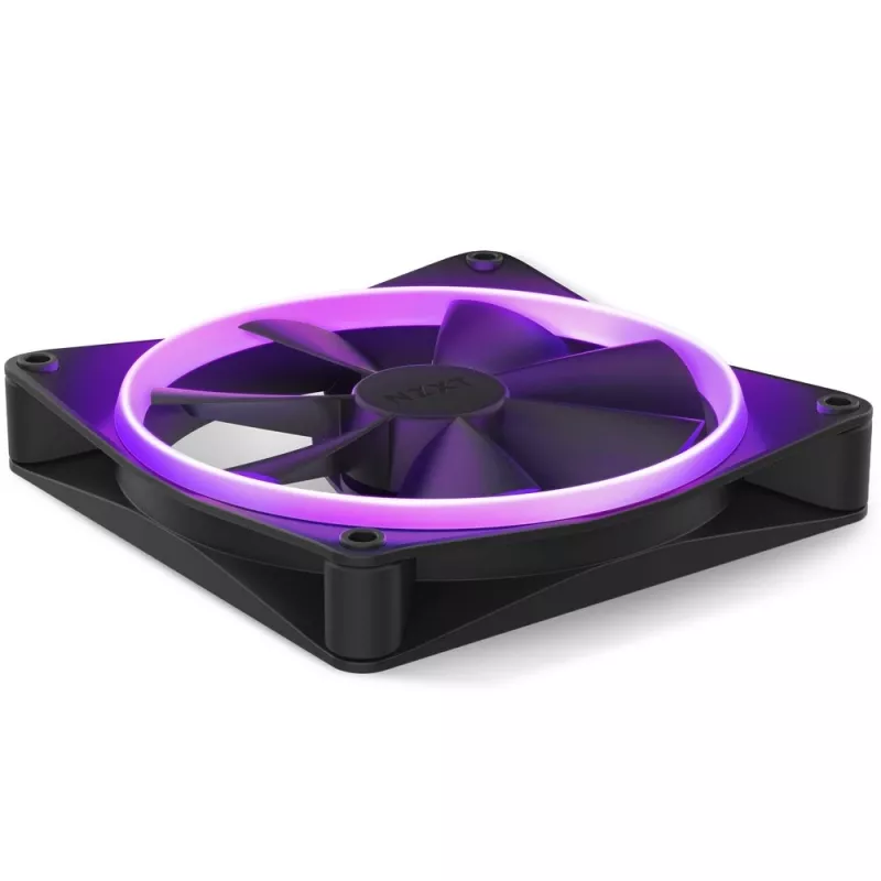 Case fan NZXT F140 RGB 14 cm Black, 500–1800 RPM, Fluid Dynamic Bearing, 4-pin, 18 LEDs