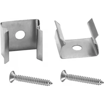 Mounting bracket EUROLITE 51201011 for empty tubes 10x10 mm, set of 2 with screw