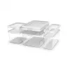 Food container rotho 1053201100 Rectangular 1.2 L transparent white, technopolymer, dishwasher-safe