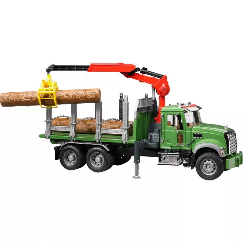 Timber truck BRUDER MACK Granite with 3 trunks