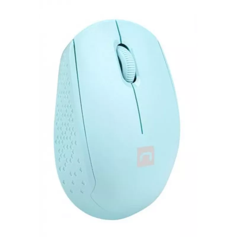 Wireless ambidextrous mouse NATEC STORK — Bluetooth + USB Type-A, 1600 DPI, 3 buttons, light blue