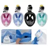 Full-Face Snorkeling Mask Free Breath M2068G S/M — Pink, Anti-Fog, Panoramic View