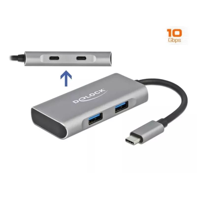 USB Hub DeLOCK External USB 10 Gbps USB Type-C Hub 63260