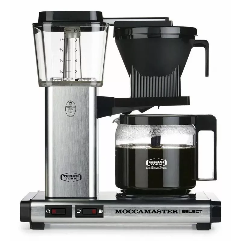 Drip coffee maker MOCCAMASTER KBG 741 — 1.25 L water tank, 10-cup jug, 1520 W, stainless steel/black
