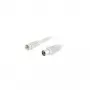 Wentronic Goobay SAT/Antenna Connection Cable, White, 5 m - F-Plug IEC/Koax-Socket (11831)