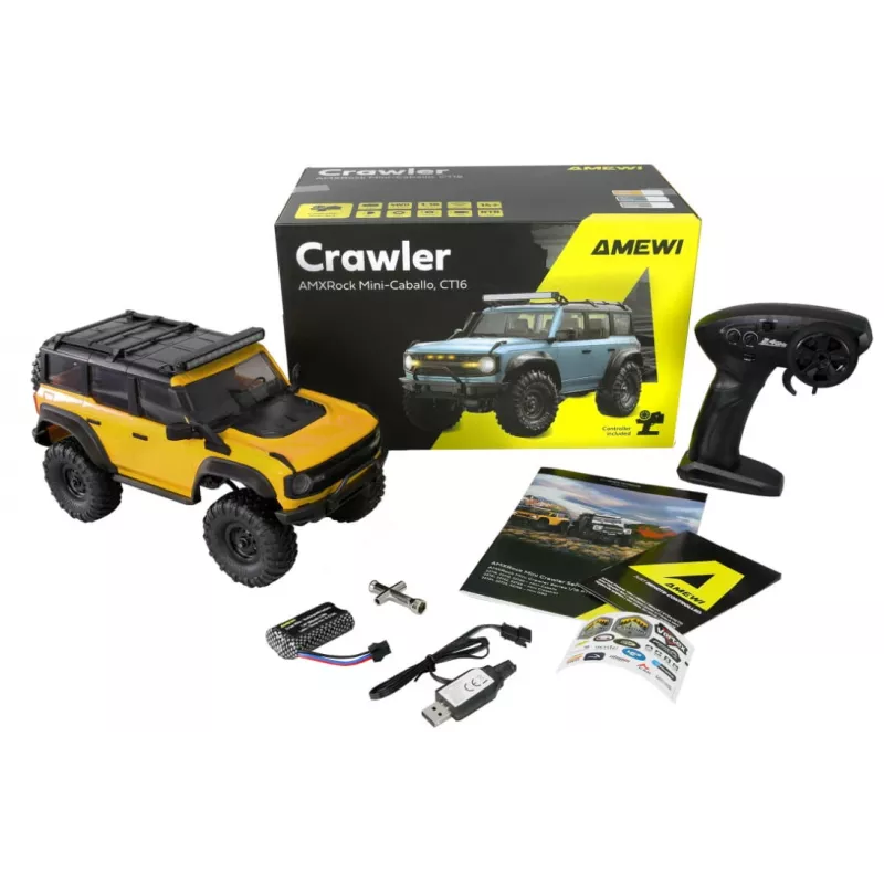 RC crawler Amewi Mini-Cabalo AMXRock 4WD 1:16 RTR, electric, ready-to-run