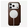 Leather folio phone cover Nomad Modern Leather Folio for iPhone 17 Pro — brown, fits 6.3 inch (16 cm), 4 card pockets