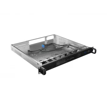 Lanberg SC01-4201-10B 1U Rackmount Server Chassis, ATX/SSI CEB, 4x 40mm PWM Fans, 2x USB 3.0, Black