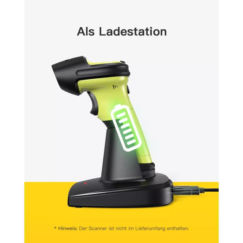 Barcode Scanner Inateck BS04001 2-in-1 wireless USB rechargeable handheld scanner