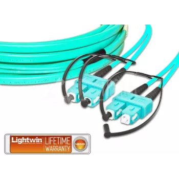 Lightwin LDP-50 SC-SC 10.0 OM3 FD Fibre Optic Cable 10 m Aqua-Colour (LDP-50 SC-SC 10.0 OM3 FD)