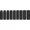 Socket set Bosch PRO 1/2 inch 9-piece, deep black sockets