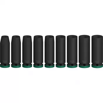 Socket set Bosch PRO 1/2 inch 9-piece, deep black sockets