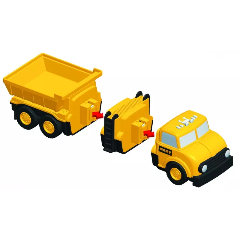 Vehicle set Popular Playthings Mix or Match Vehicles Construction Black Yellow