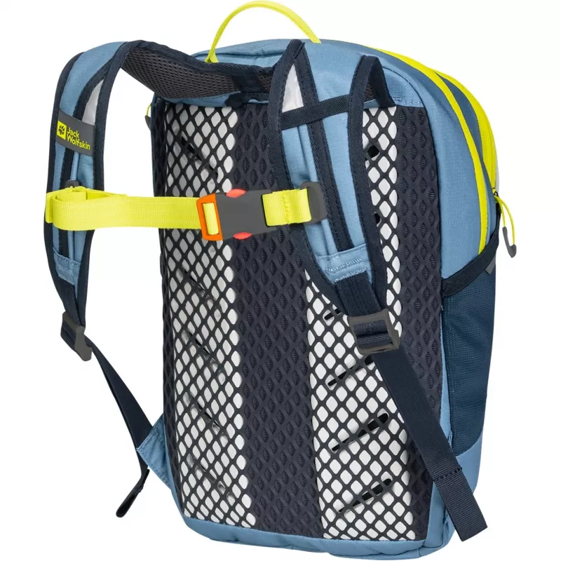 Jack Wolfskin Kids Moab Jam Backpack - Blue/Neon Yellow, 12 L